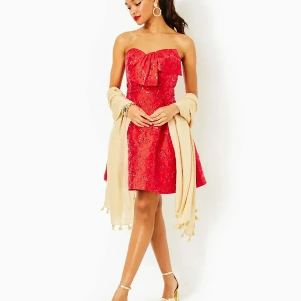 Lilly Pulitzer Kataleya Strapless Jacquard Dress
